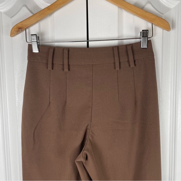 Bershka Slouchy Dad Tailored Pants Womens 4 Brown Straight Leg Career Academia - Picture 8 of 15